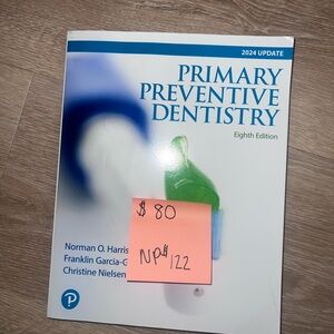 Pearson Primary Preventive Dentistry Textbook - White Blue Green Cover